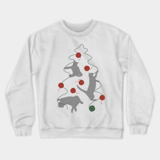 Cats and Yarn Christmas Tree Crewneck Sweatshirt